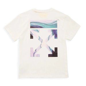 Authentic Off-White Kids Marble Arrow Logo T-Shirt